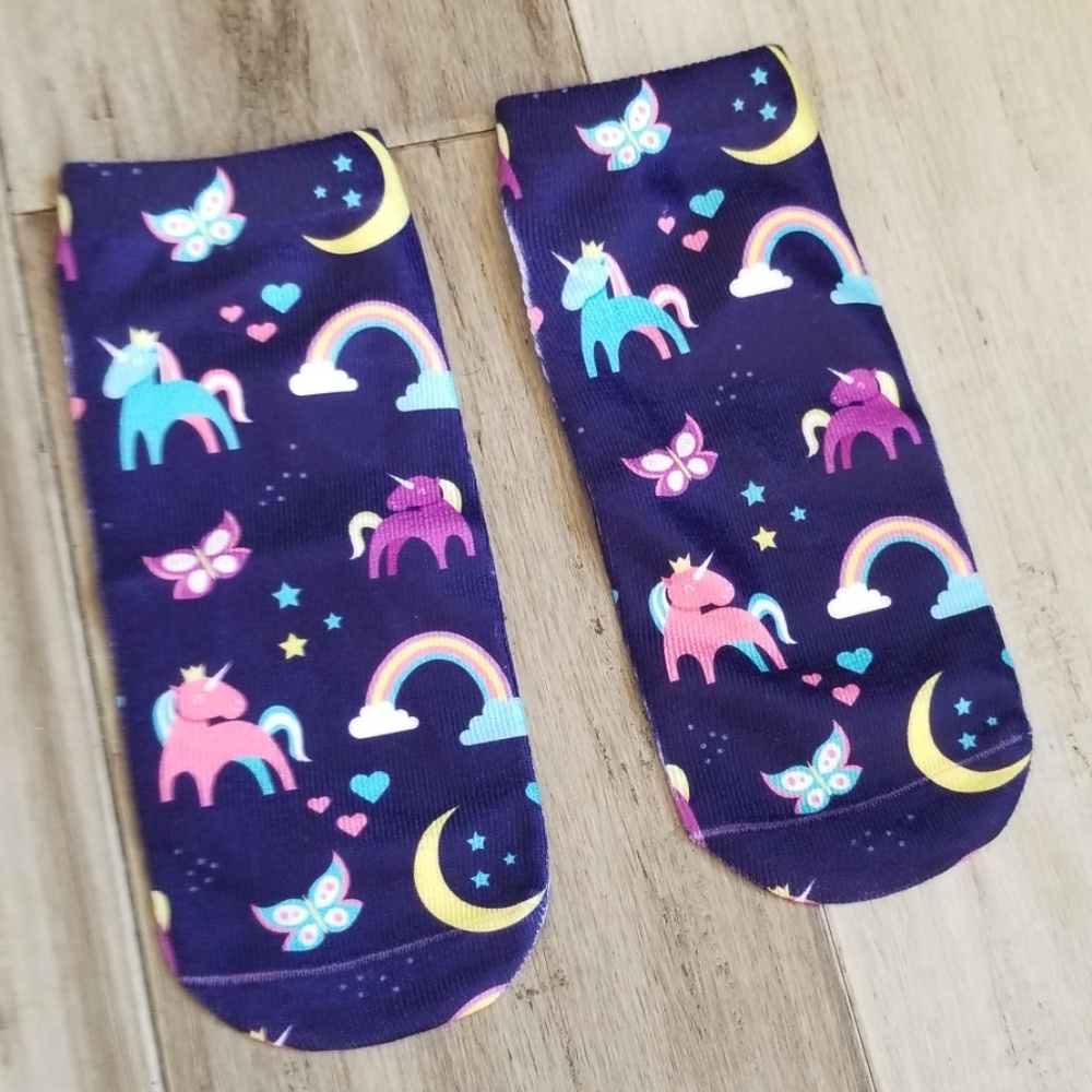 NEW Unicorn Printed Ankle Socks